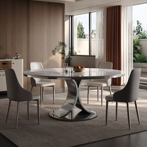 Juego de Mesa de Comedor Redonda Moderna y Minimalista de 4 Piezas, Muebles Duraderos para Comedor, para Niños, Adultos y Ancianos - Product Image 1