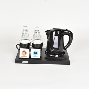 Juego de <span class=keywords><strong>bandejas</strong></span> negras de plástico para habitación de Hotel, hervidor de 0,8 L de capacidad, de buena calidad - Product Image 2