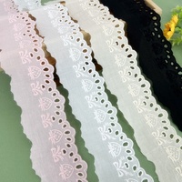 Fraise arc rose brodé coton dentelle garniture 6cm largeur tissu élastique jupe florale ourlet bricolage vêtements matériel pour la fête