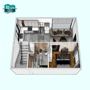 Biệt thự nhà khung thép 2 tầng, <span class=keywords><strong>6</strong></span> phòng ngủ, nhà lắp ghép thép - Product Image 4