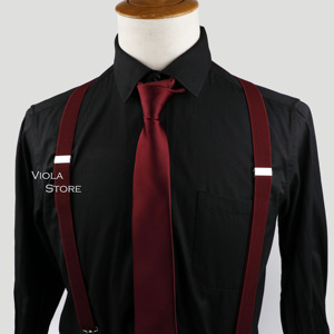 Conjuntos de <span class=keywords><strong>tirantes</strong></span> rojos para hombre, Corbata lisa de satén de 6cm Y 2,5 cm <span class=keywords><strong>con</strong></span> <span class=keywords><strong>tirantes</strong></span> en la espalda en Y, rojo, verde Y <span class=keywords><strong>Beige</strong></span>, accesorio Formal para camisa Y pantalones de uso diario - Product Image 2