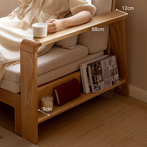 سرير بسيط ثنائي الغرض مع تخزين قابل للطي تلسكوبي متعدد الوظائف لغرفة المعيشة الصغيرة - Product Image 3