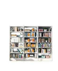 Estantería moderna de acero para oficina en casa-Librería abierta de 5 niveles con estructura estable, fácil montaje - Product Image 1