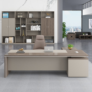 Escritorio Ejecutivo de Madera en Forma de L, Moderno y Sencillo, Personalizado, con Silla, Muebles de Oficina Grandes, Escritorio para Jefe - Product Image 3