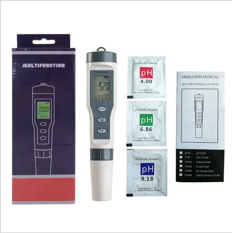 Multiparametros 3 in 1 dijital ph su test cihazı ph ve tds su test cihazı sıcaklık ölçer pH test kalemi ph metre akvaryum phmetro