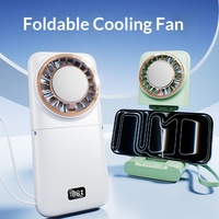 Nouveau ventilateur USB pliable X60 transfrontalier, moteur sans balais, refroidissement par glace, 6-8h, portable de bureau, à main, extérieur, à suspendre au cou