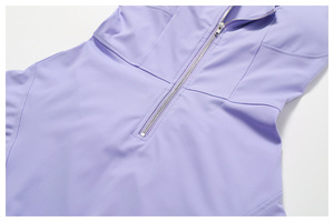 Vestido de Tenis de Una Pieza para Mujer, de Alta Elasticidad, Compresión, Comodidad, con Cremallera Delantera, Pantalones Cortos Incorporados, Falda Deportiva de Spandex/Nailon - Product Image 4