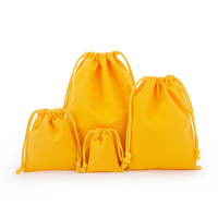 Pochette en coton mousseline vintage avec cordon de serrage, écologique et réutilisable, pour emballage de bijoux, sac anti-poussière tendance pour le printemps et l'été, vente en gros
