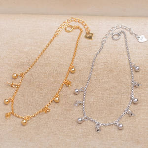 Brazalete de Plata S925 con 4 Cuentas, Borla, Accesorios para DIY, Soporte Vacío A6036, 3mm y 6mm, Fornituras para Joyería - Product Image 1