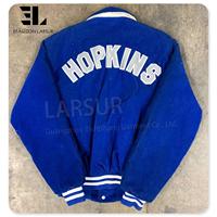 LARSUR Blouson de détresse vintage personnalisé veste universitaire en velours côtelé pour hommes broder Chenille Applique Crop Baseball Letterman vestes