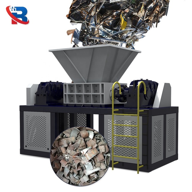 Double Shaft Metal Shredder Cell Phone Hard Disk Computer Laptop Crusher Electronic Waste Recycling