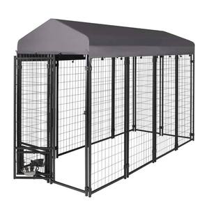 8*4 * 5ft nhiệm vụ nặng nề lớn chó ngoài trời cũi thú cưng playpen chó nhà Hàn lưới bảng điều khiển với mái nhà với hàng rào chó không thấm nước - Product Image 2