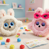Robot Inteligente de Peluche con Pantalla LCD y Ojos, Recargable, Relleno de Plástico Ultrasuave, Juguete de IA para Contar Cuentos, Regalo de Navidad