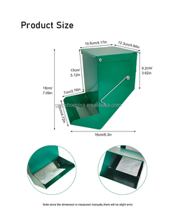 QA Offre Spéciale Mangeoires à lapins en métal galvanisé de haute qualité avec couvercle pour animaux rongeurs - Product Image 2