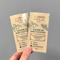 Sachets d'emballage personnalisés en plastique avec logo pour échantillons de cosmétiques, sérums, huiles essentielles, crèmes faciales, lotions, nettoyants et soins de la peau