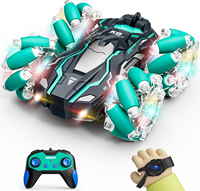 Voiture télécommandée miniature à dérive à 360 degrés YT double face 2,4g, voiture télécommandée à cascade latérale, télécommande à 4 roues motrices avec lumières LED cool, jouet pour enfants