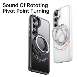 Coque de téléphone avec support rotatif à <span class=keywords><strong>360</strong></span> ° et charge sans fil magnétique pour Samsung <span class=keywords><strong>Galaxy</strong></span> S25 Ultra / S25 Housse de protection antichoc - Product Image 5