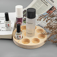 Inachevé pas cher pin huile essentielle cosmétique parfum bouteille maquillage rond décor à la maison plateau de rangement personnalisé