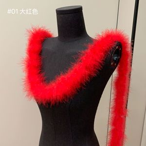 Suministro de fábrica colorido pavo marabú pluma Boa <span class=keywords><strong>plumas</strong></span> blancas para vestidos de fiesta ropa zapatos sombreros Decoración - Product Image 2