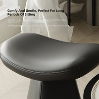 Tabouret de maquillage moderne nordique en PU, siège individuel en éponge douce, chaise d'appoint pour chambre et salon