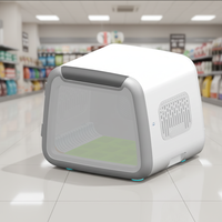 Boîte de séchage de luxe en plastique pour animaux de compagnie (chiens et chats) avec contrôle intelligent de la température et déshumidification, 70L, cabine de séchage pour animaux de compagnie pour salle de bain