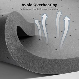 <span class=keywords><strong>Espuma</strong></span> 4 pulgadas ventilado king size doble Carbón color memoria <span class=keywords><strong>espuma</strong></span> cama colchón Topper - Product Image 4