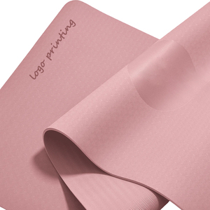 Tapete de yoga rosa de caucho reciclado para pilates, para entrenamiento en interiores y exteriores, tapete de yoga de diseño privado. - Product Image 1