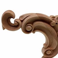 Cadre Floral sculpté décalcomanies en bois Applique d'angle pour meubles décoration de la maison