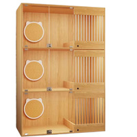Cage d'élevage pour chats Kih Classic en bois massif écologique à trois niveaux, vitrine pour la maison, la villa, le salon, utilisation efficace
