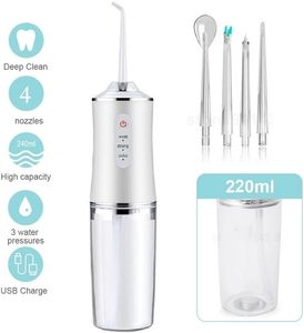 Embouts de <span class=keywords><strong>jet</strong></span> d'eau sans fil 4-en-1 rechargeables par USB 300ml <span class=keywords><strong>pour</strong></span> irrigateur Oral Dispositif de nettoyage des <span class=keywords><strong>dents</strong></span> portable <span class=keywords><strong>pour</strong></span> ménage Us - Product Image 2
