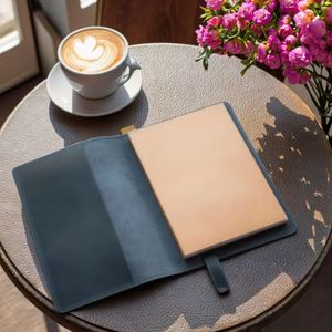 Genuine Leather Cowhide A6 Field Notes Cover Personalized Embossed Portable Notebook <b>Bookmark</b> Journal Wallet for Welcome <b>Gifts</b> - Product Image 1