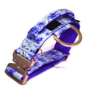 Correa y Collar Táctico para Perro con Mango Suave, Resistente a la Presión, Cierre Metálico Duradero, Forro de Neopreno, Nailon con Patrón Sólido Acolchado - Product Image 6
