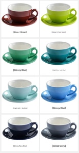 Juego de Taza <span class=keywords><strong>y</strong></span> Platillo de Cerámica Gruesa, Taza para Latte Art de 220 ml, Taza para Cappuccino, Taza para Espresso, Vajilla para Restaurante/Cafetería, Logotipo Personalizado - Product Image 6