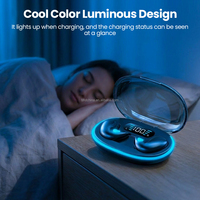 Écouteurs Bluetooth X55 Super Bass pour le sommeil, mini écouteurs TWS Bluetooth silencieux, petits écouteurs sans fil invisibles en forme de haricot