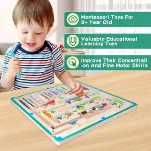 Khủng Long chủ đề từ Mê Cung Hội Đồng Quản trị cho trẻ mới biết đi Montessori hoạt động số lượng và màu sắc phù hợp với đồ chơi