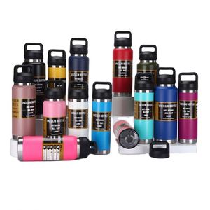 Stainless Steel Insulated Vacuum <b>Flask</b> 20oz 27oz 34oz <b>Large</b> Capacity Portable Water Bottle Carry Handle 6-12 Hours Thermal - Product Image 1