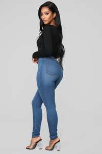 Disegno su misura Disponibile Blue <span class=keywords><strong>Jeans</strong></span> per Le Donne A Vita Alta Stretch Skinny <span class=keywords><strong>Jeans</strong></span> - Product Image 6