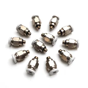 PC8-02 white threaded straight quick connector pneumatic component PC4-M5 PC6-2\3 full model connector