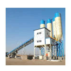 Ultra custo eficaz HZS120 planta de concreto batch planta batching concreto batch mix planta cimento silo calculadora