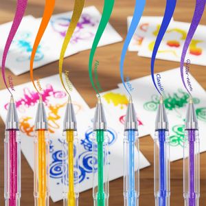 Plastic Glitter Gel <b>Pen</b> Set 100 <b>Pens</b> + 100 <b>Refills</b> Big Capacity 2.5g Ink Neon for Coloring Crafts Doodling & Drawing - Product Image 2