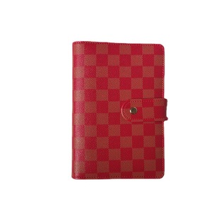 Carnet à couverture rigide B5 transfrontalier avec motif à carreaux, logo personnalisé, carnet à feuilles mobiles A7, usage scolaire, registre manuel A6 en cuir - Product Image 5