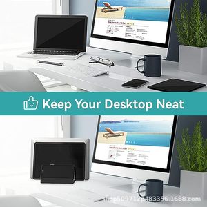 Vertikaler Laptopst änder Verstellbarer Dock Aluminium Desktop Notebook Tablet Mount Basis halter für MacBook Pro Air - Product Image 3