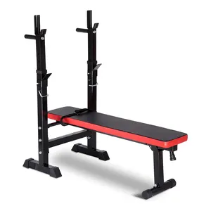 MIO Adjustable Folding Weight Lifting Folding Fitness Barbell Rack Weight Bench Press Set With Squat Rack For Home Gym