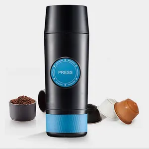 Penjualan laris mesin Espresso isi ulang baterai portabel Mini elektrik dengan kegunaan ganda untuk perjalanan penggiling kopi