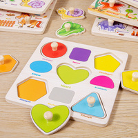 Nouveaux produits dessin animé puzzle en bois 3d jouets pour enfants éducation préscolaire des nourrissons bricolage jeu de bureau garçons et filles éducation précoce