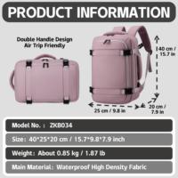 Mochila para Portátil de Viaje de Negocios OEM de 40*25*20cm con Puerto de Carga USB, Oxford Impermeable, Logotipo Personalizado, Compresión al Vacío