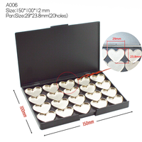 Palette de fards à paupières en forme de cœur personnalisée, étui de maquillage magnétique creux en plastique à 20 chambres
