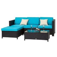 Ensemble de meubles d'extérieur modulaires en rotin noir confortable et moderne Better Homes and Garden
