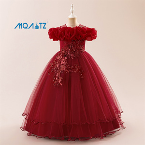 MQATZ Robes d'Anniversaire Multicouches pour Filles, <span class=keywords><strong>Robe</strong></span> <span class=keywords><strong>de</strong></span> Soirée Princesse Bouffante pour <span class=keywords><strong>Enfants</strong></span>, Vente Chaude ALP-0031 - Product Image 4