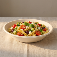 Boîte à lunch en bagasse naturelle non blanchie, résistante à l'huile, avec design empilable et peu encombrant pour la préparation des repas (vente en gros)